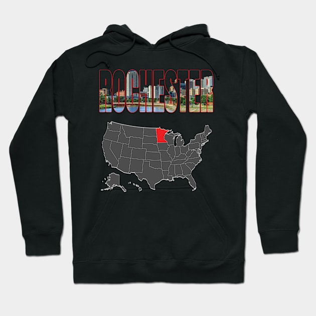 Rochester Mn Hoodie by TeeText